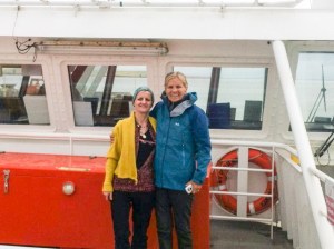 Liz & me ferry to orkney